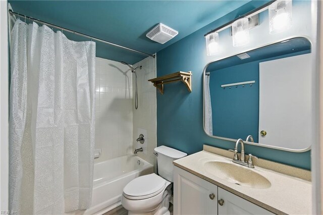 321 Bantry Cross Cross, Virginia Beach, VA 23452 - bathroom featuring shower / tub combo with curtain, toilet, and vanity