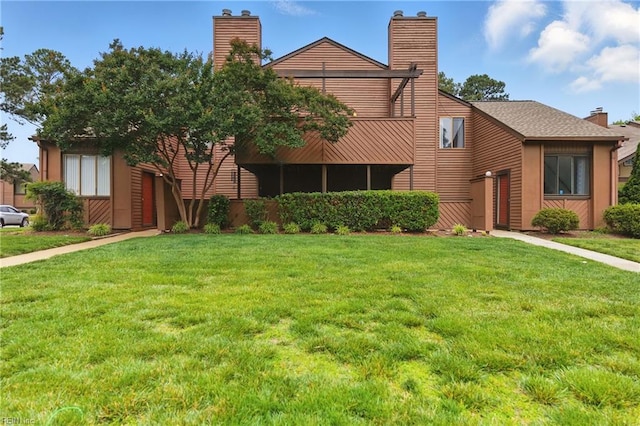 321 Bantry Cross Cross, Virginia Beach, VA 23452 - view of front of property featuring a chimney and a front yard