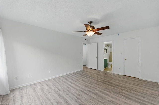 321 Bantry Cross Cross, Virginia Beach, VA 23452 - unfurnished bedroom featuring light wood-type flooring, ensuite bath, baseboards, and a ceiling fan