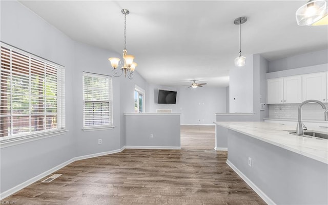 2129 Bierce Dr, Virginia Beach, VA 23454 - kitchen with a sink, healthy amount of natural light, and decorative light fixtures