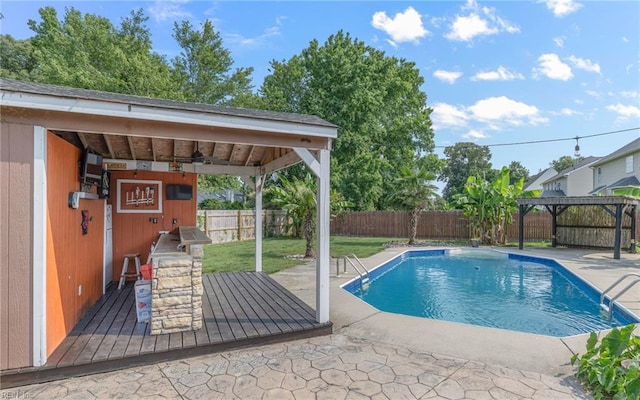2129 Bierce Dr, Virginia Beach, VA 23454 - view of swimming pool featuring a patio area and grilling area