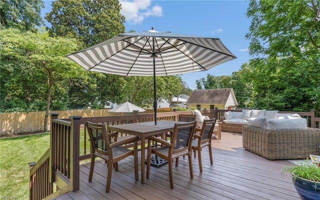 5312 Studeley Ave, Norfolk, VA 23508 - wooden terrace with outdoor lounge area and outdoor dining area