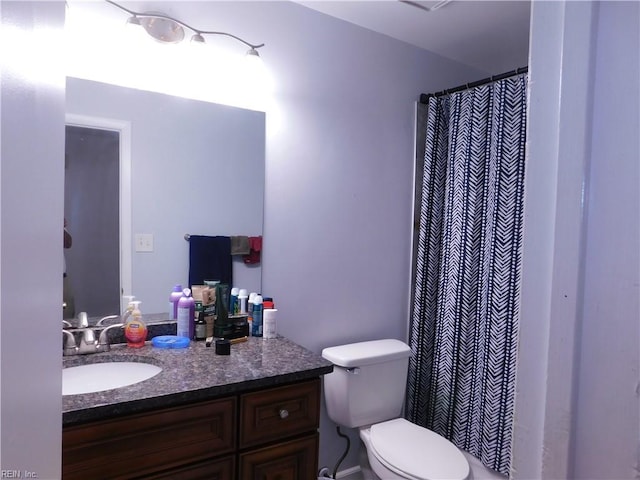 4193 Thistle Cir, Virginia Beach, VA 23462 - full bathroom featuring vanity, toilet, and a shower with curtain