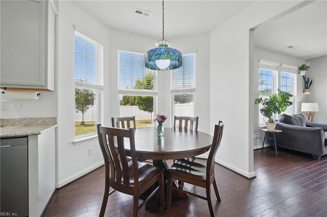 637 Wood Nymph Ln, Chesapeake, VA 23323 - dining room featuring dark wood finished floors and baseboards