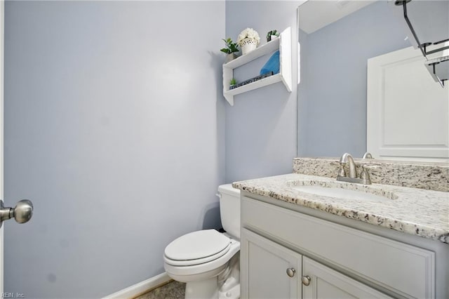 637 Wood Nymph Ln, Chesapeake, VA 23323 - bathroom featuring vanity, toilet, and baseboards