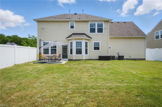 637 Wood Nymph Ln, Chesapeake, VA 23323 - rear view of property featuring a patio area and central air condition unit