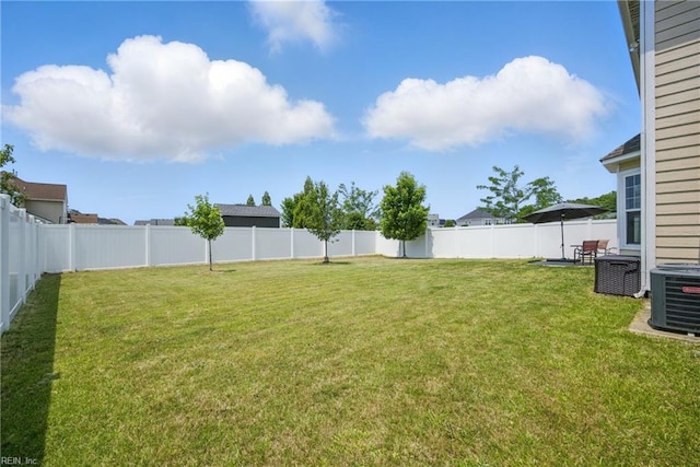 637 Wood Nymph Ln, Chesapeake, VA 23323 - view of yard with central AC unit