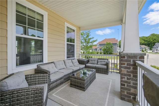 637 Wood Nymph Ln, Chesapeake, VA 23323 - porch featuring an outdoor hangout area