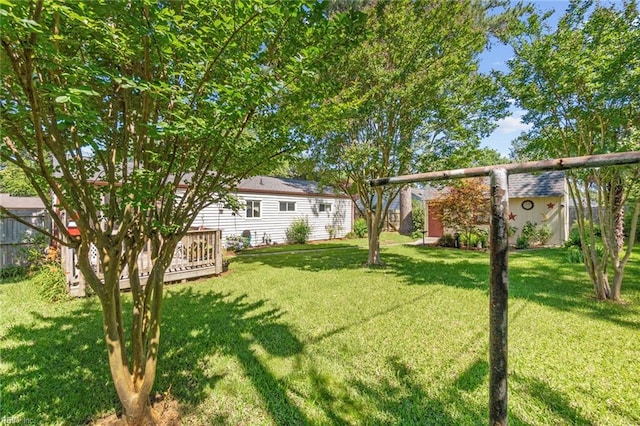 504 King George Rd, Virginia Beach, VA 23462 - view of grassy yard with an outbuilding