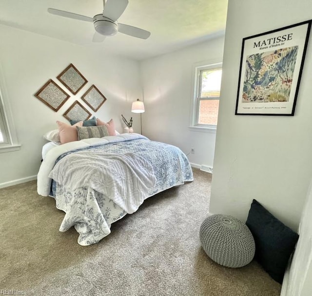 98 Wendfield Cir, Newport News, VA 23601 - carpeted bedroom featuring baseboards and ceiling fan