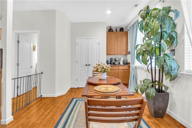 245 Feldspar St, Virginia Beach, VA 23462 - dining area with light wood-style flooring, baseboards, and recessed lighting
