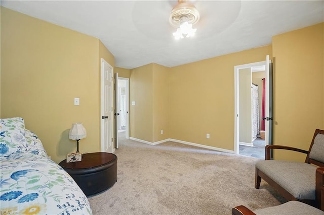6772 Burbage Lake Cir, Suffolk, VA 23435 - bedroom with carpet flooring, baseboards, and a ceiling fan