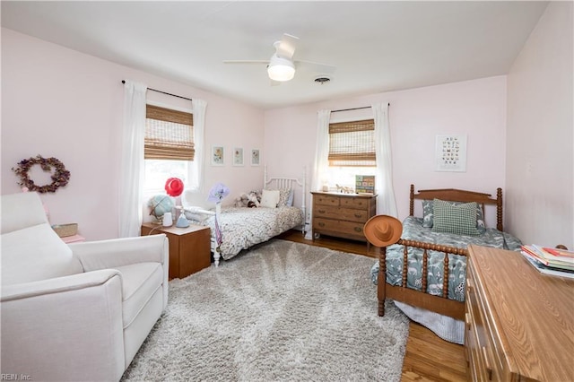2522 Jasper Ct, Norfolk, VA 23518 - bedroom featuring wood finished floors, multiple windows, and a ceiling fan