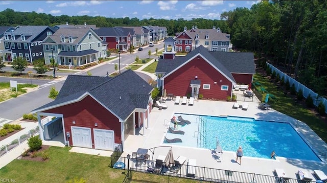 1010 Kings Land Ct, Williamsburg, VA 23185 - view of swimming pool featuring a residential view and a patio area