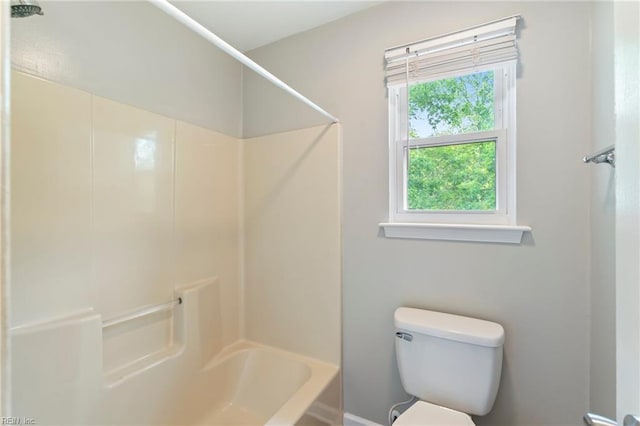 230 Abingdon Cir, Suffolk, VA 23434 - full bathroom featuring toilet, shower / bathtub combination, and baseboards