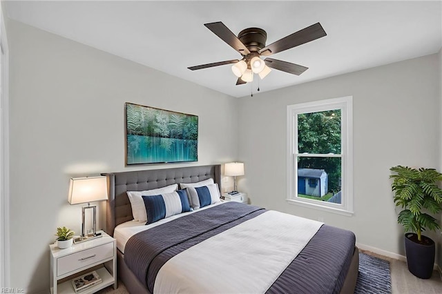3905 Raintree Ct, Chesapeake, VA 23321 - carpeted bedroom with baseboards and a ceiling fan