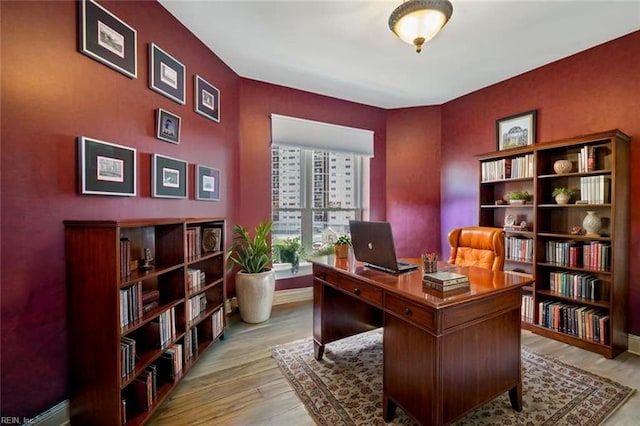 3248 Page Ave Unit 203, Virginia Beach, VA 23451 - home office with wood finished floors and baseboards