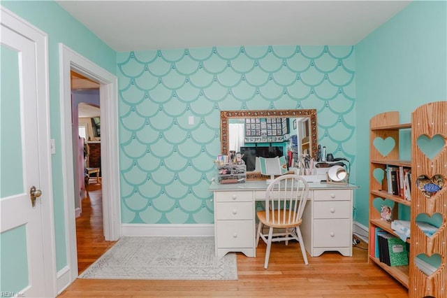 327 Brightwood Ave, Hampton, VA 23661 - office featuring light wood-style flooring and baseboards