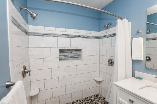 327 Brightwood Ave, Hampton, VA 23661 - full bathroom with vanity and tiled shower