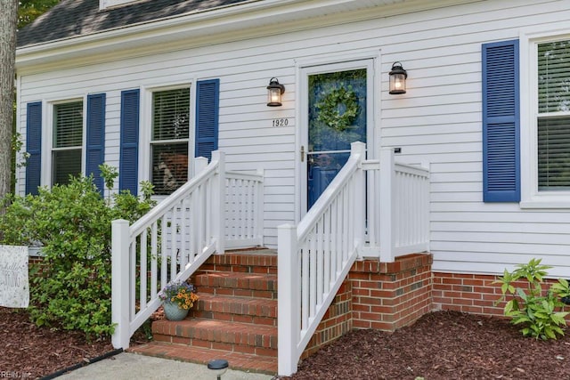 1920 Shady Ln, Virginia Beach, VA 23456 - doorway to property featuring a shingled roof