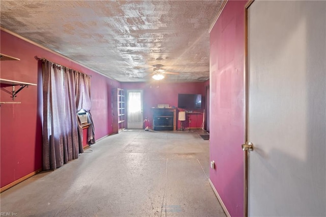 1040 Poquoson Ave, Poquoson, VA 23662 - below grade area featuring ceiling fan and baseboards