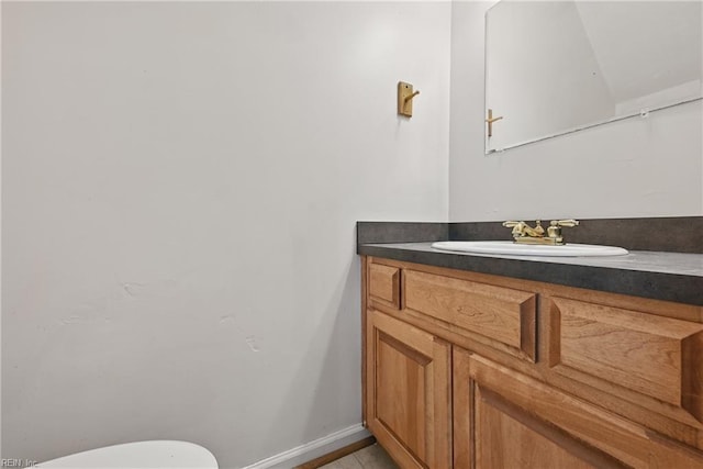 915 Spinnaker Ct, Chesapeake, VA 23320 - half bath with vanity, toilet, and baseboards