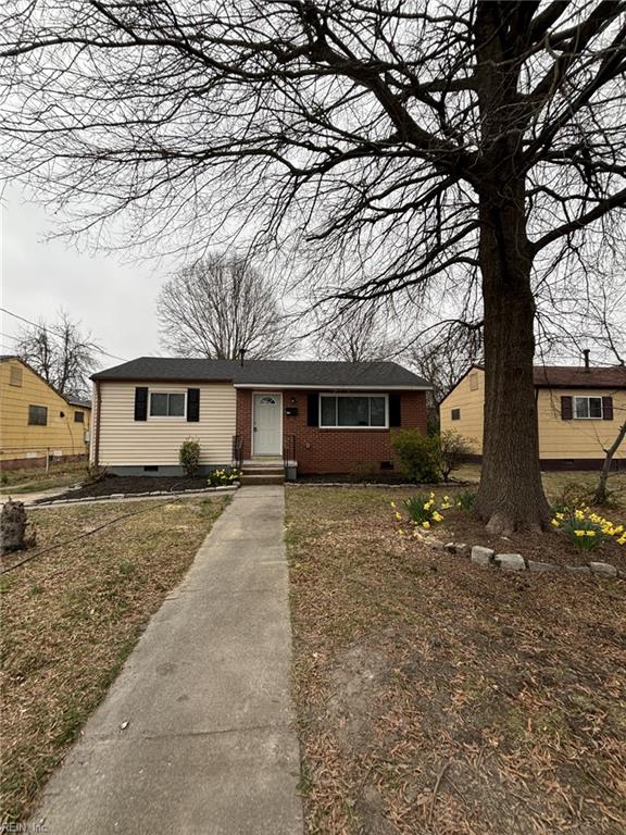 711 Vellines Ave, Chesapeake, VA 23324 - ranch-style house featuring brick siding