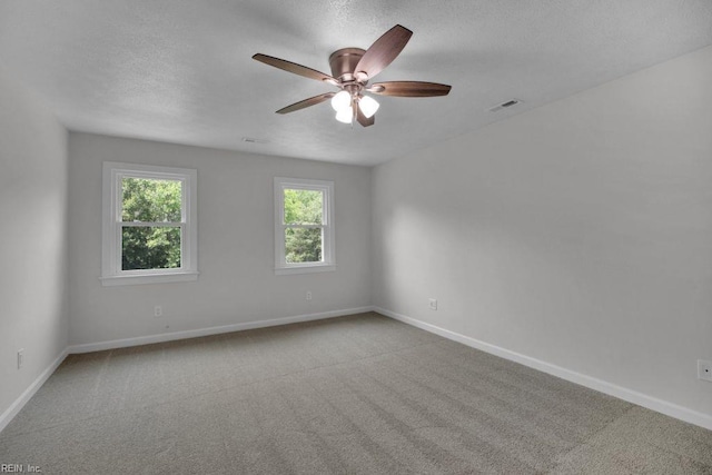 105 Londonderry Ln, Williamsburg, VA 23188 - carpeted empty room featuring a ceiling fan, baseboards, and a textured ceiling