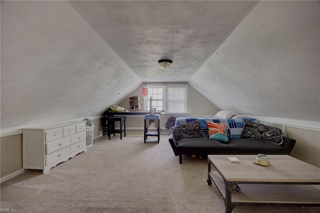 405 Bartell Dr, Chesapeake, VA 23322 - living area featuring vaulted ceiling, carpet flooring, and baseboards