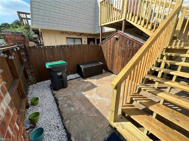 419 Marsh Duck Way, Virginia Beach, VA 23451 - fenced backyard featuring stairs and a patio area