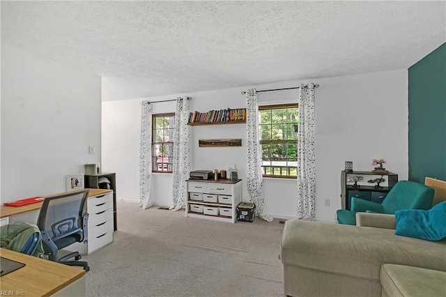 1 Smith St, Poquoson, VA 23662 - carpeted office space featuring a textured ceiling