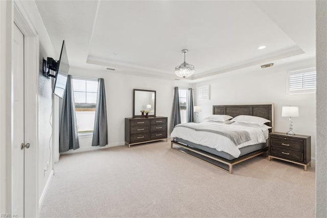 1652 Teton Ct, Chesapeake, VA 23320 - bedroom with a raised ceiling, carpet floors, baseboards, and recessed lighting