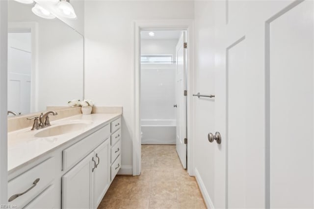 1652 Teton Ct, Chesapeake, VA 23320 - bathroom with vanity, tile patterned flooring, and baseboards