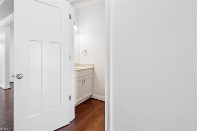 1652 Teton Ct, Chesapeake, VA 23320 - bathroom with wood finished floors, baseboards, and vanity
