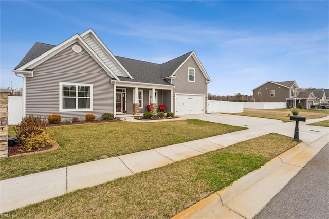 1652 Teton Ct, Chesapeake, VA 23320 - craftsman inspired home with an attached garage, driveway, covered porch, and roof with shingles