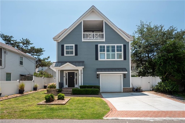 120 55th 1/2 St, Virginia Beach, VA 23451 - view of front of house featuring a standing seam roof, driveway, and metal roof