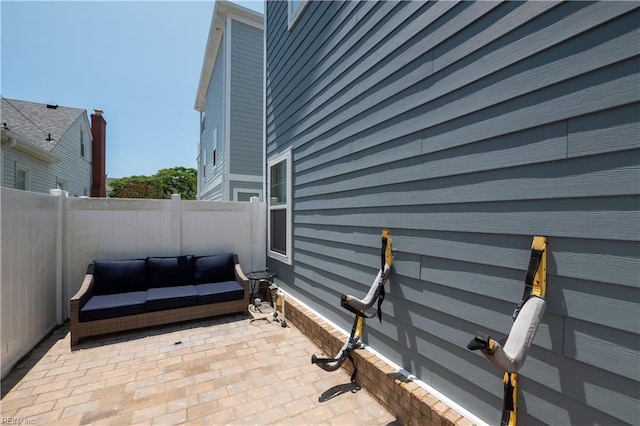 120 55th 1/2 St, Virginia Beach, VA 23451 - fenced backyard with a patio area and an outdoor living space