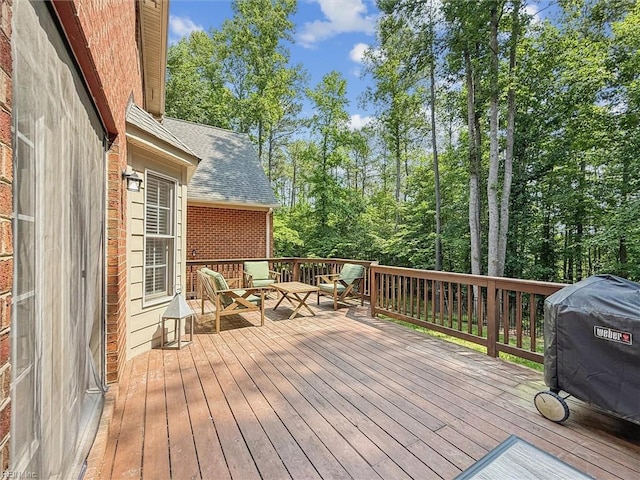 5891 Chaucer Dr, Providence Forge, VA 23140 - deck with a grill