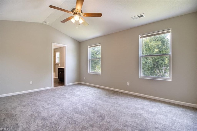 1808 Princeton Ave, Norfolk, VA 23523 - carpeted spare room with ceiling fan, lofted ceiling, and baseboards