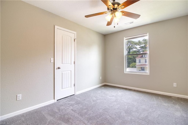 1808 Princeton Ave, Norfolk, VA 23523 - unfurnished room featuring carpet floors, a ceiling fan, and baseboards
