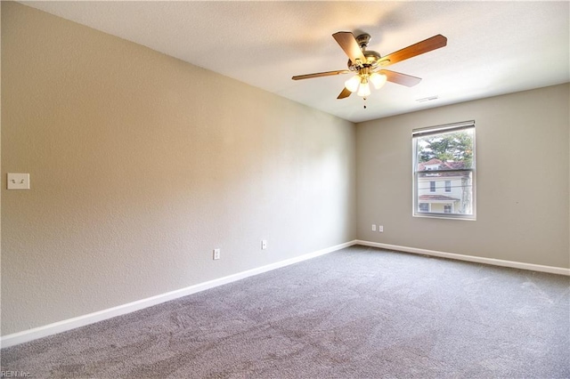 1808 Princeton Ave, Norfolk, VA 23523 - empty room with carpet flooring, a ceiling fan, and baseboards