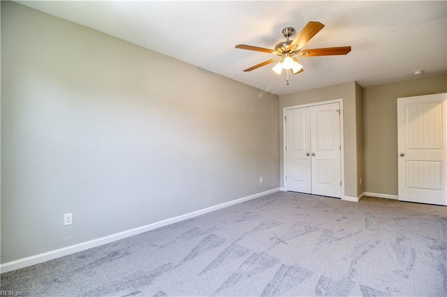 1808 Princeton Ave, Norfolk, VA 23523 - unfurnished bedroom with carpet flooring, baseboards, a closet, and ceiling fan