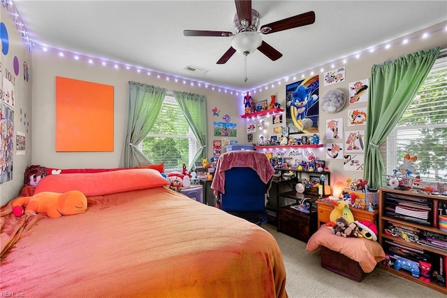 6372 Colby Way, Virginia Beach, VA 23464 - bedroom featuring multiple windows, carpet, and a ceiling fan