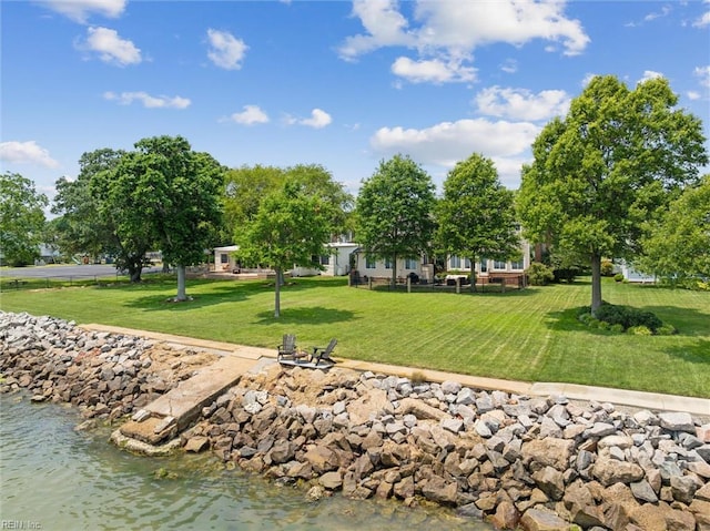 4002 Chesapeake Ave, Hampton, VA 23669 - view of property's community with a lawn and an outdoor fire pit