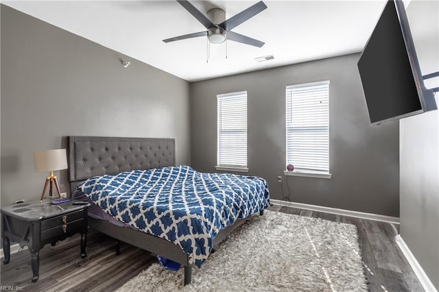 1400 Granby St Unit 413, Norfolk, VA 23510 - bedroom featuring wood finished floors, baseboards, and a ceiling fan