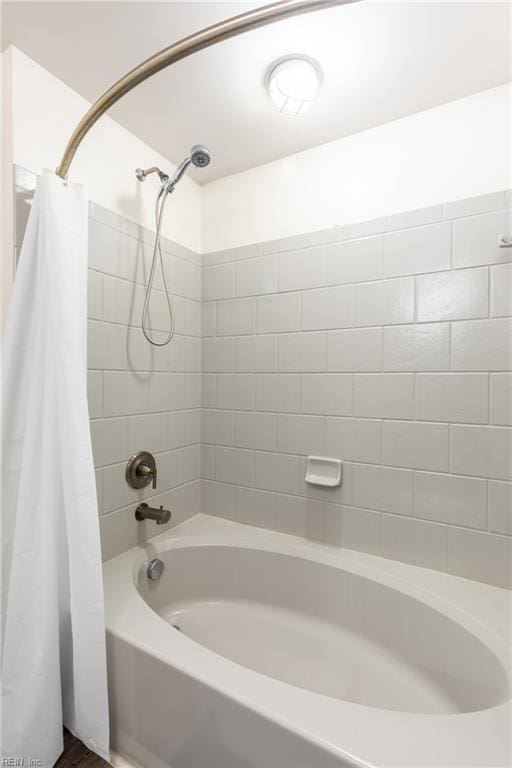 1400 Granby St Unit 413, Norfolk, VA 23510 - full bathroom with shower / bath combo with shower curtain