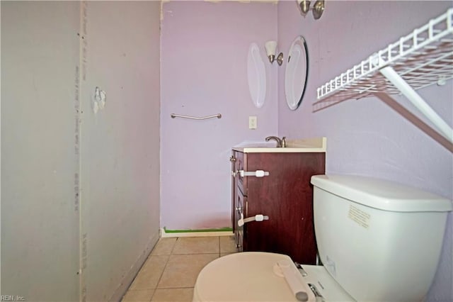 3124 Choctaw Dr, Virginia Beach, VA 23464 - bathroom with vanity, toilet, tile patterned floors, and baseboards