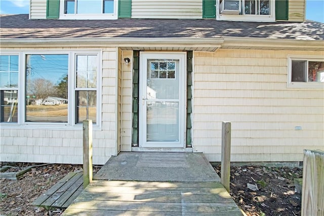 3124 Choctaw Dr, Virginia Beach, VA 23464 - doorway to property with a shingled roof