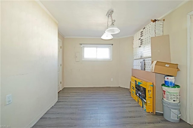 3124 Choctaw Dr, Virginia Beach, VA 23464 - unfurnished room featuring ornamental molding, wood finished floors, and baseboards