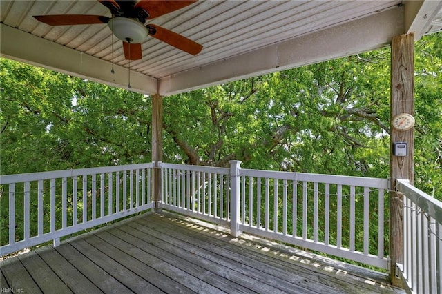 208 56th St Unit B, Virginia Beach, VA 23451 - wooden terrace featuring ceiling fan